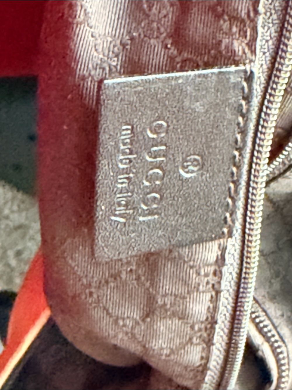 Gucci Bamboo-Handle Shoulder Bag in Tan with Green-Red Strap - Picture 11 of 11